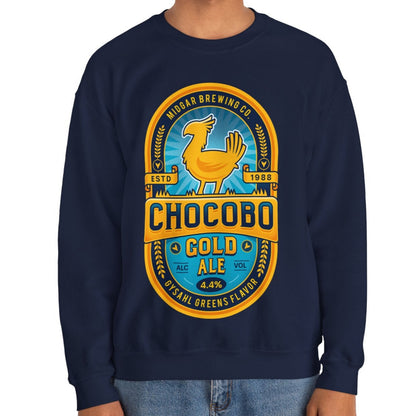 Chocobo Gold Beer Emblem Unisex Crewneck Sweatshirt