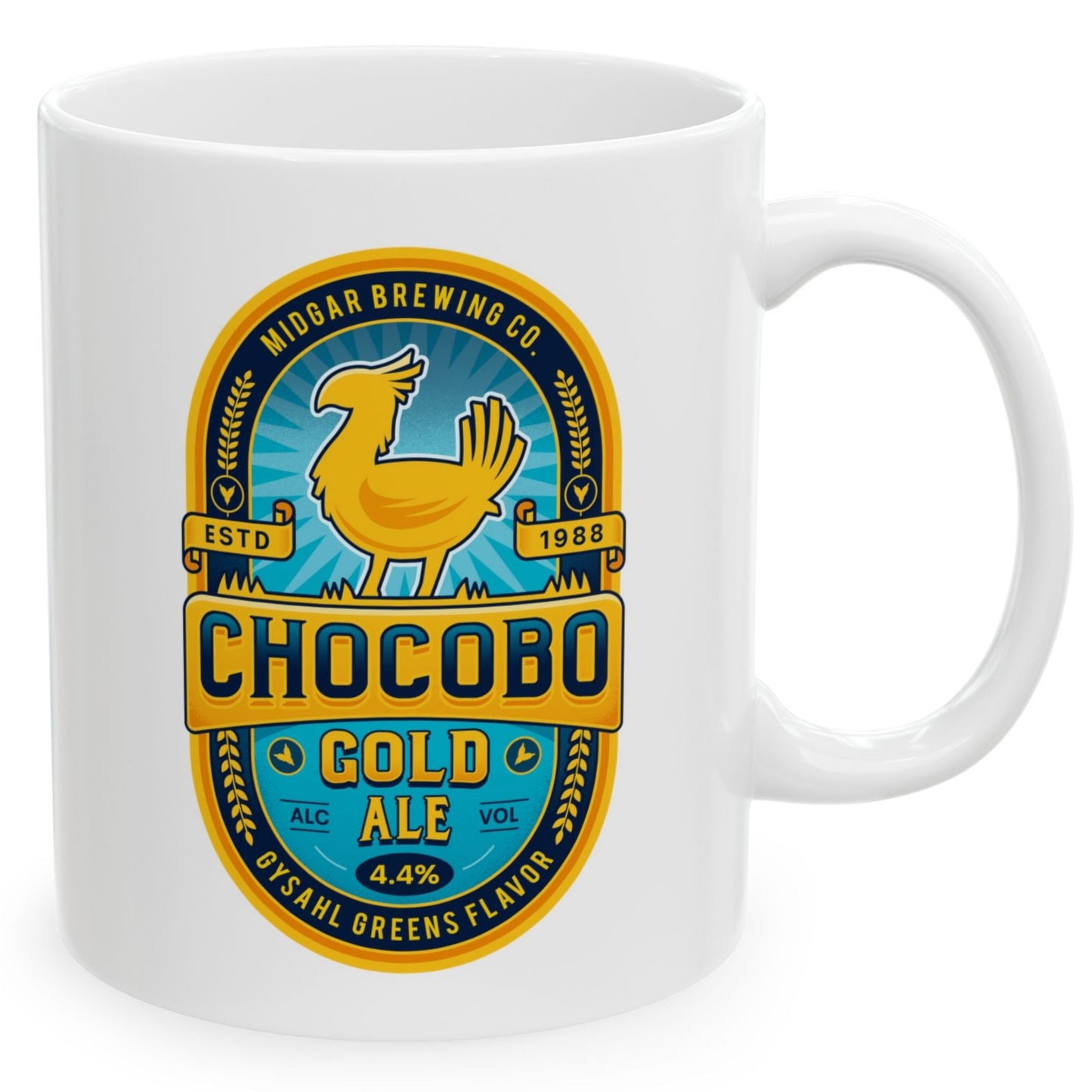 Chocobo Gold Beer Emblem Ceramic Mug