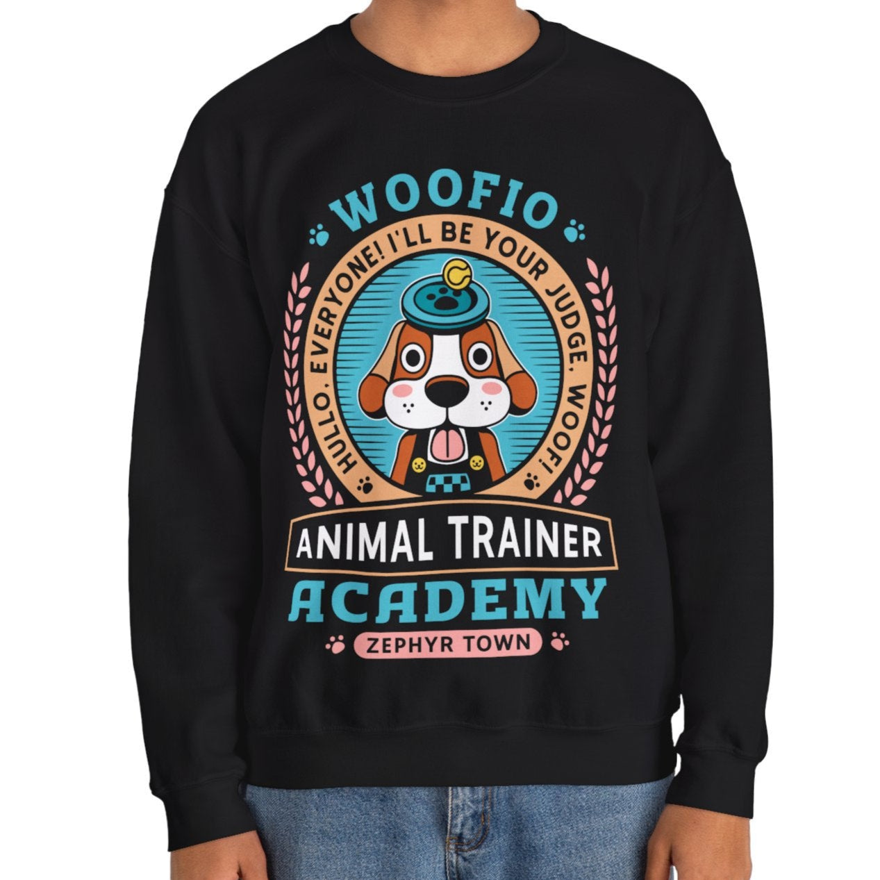 Woofio Zephyr Town Academy Unisex Crewneck Sweatshirt