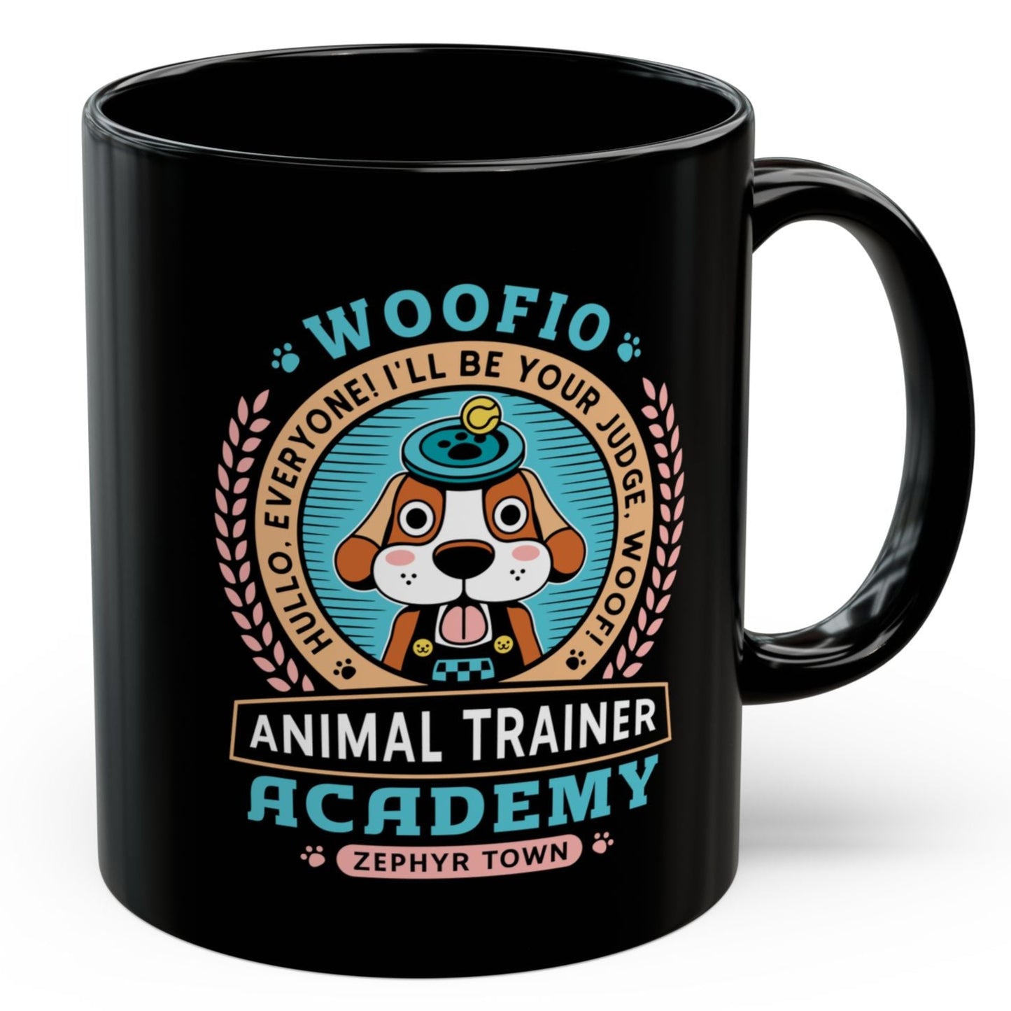 Woofio Zephyr Town Academy Black Mug