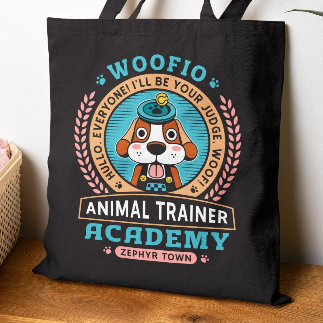 Woofio Zephyr Town Academy Canvas Tote Bag