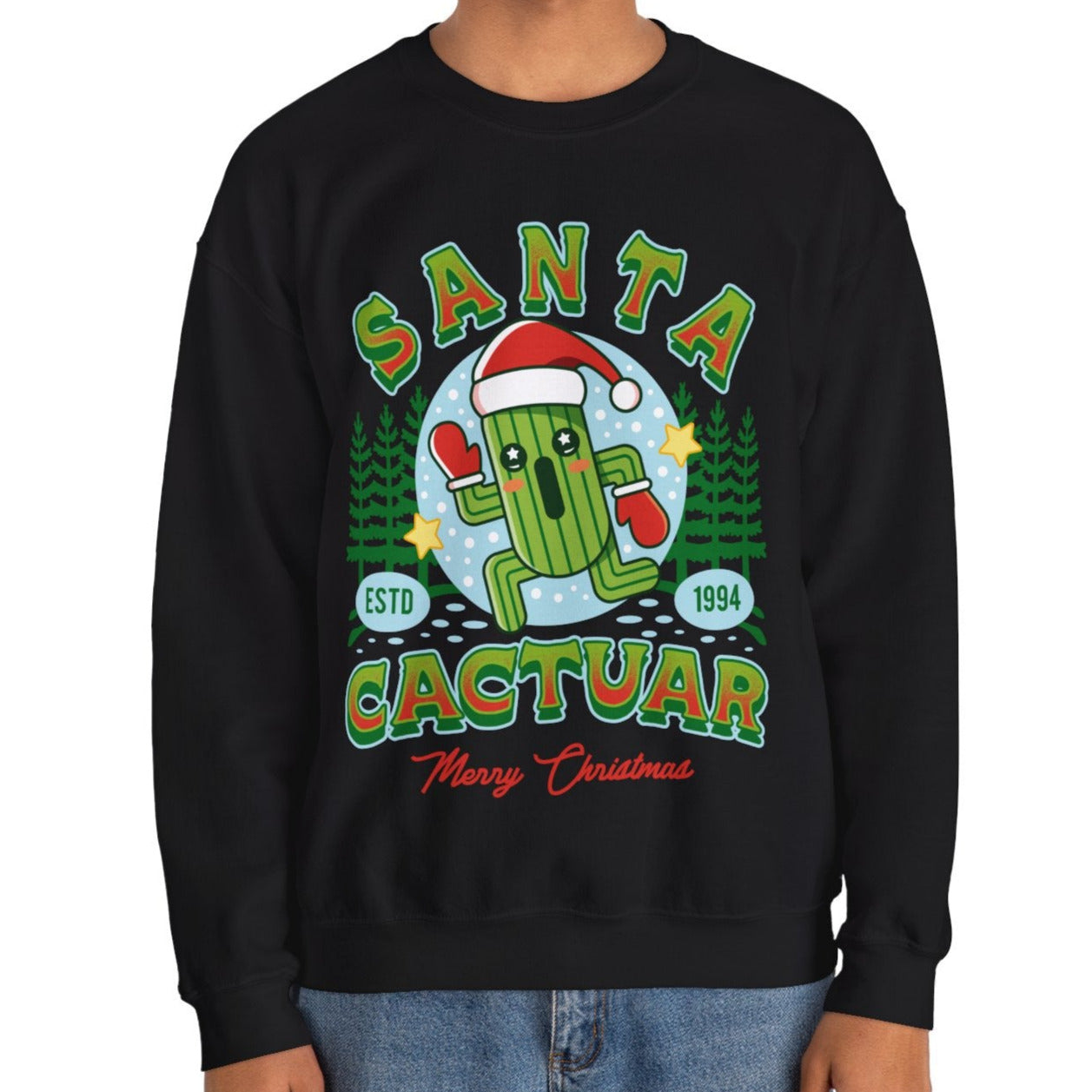 Santa Cactuar Unisex Crewneck Sweatshirt