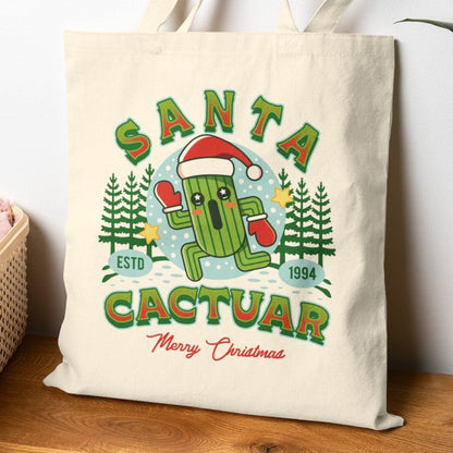 Santa Cactuar Canvas Tote Bag