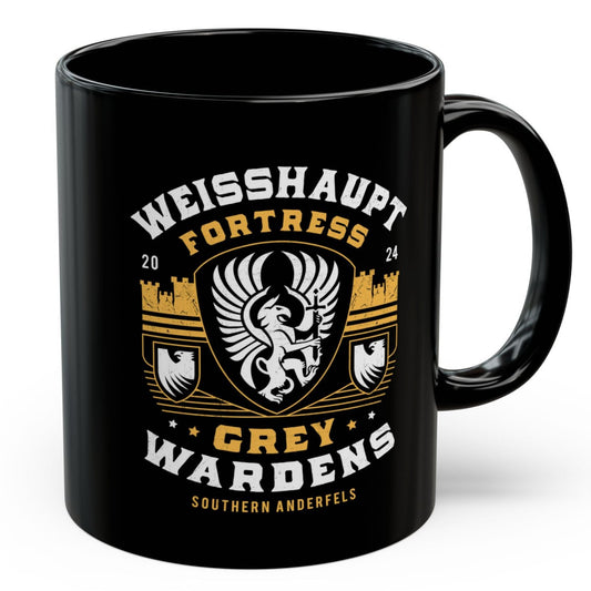 Grey Wardens Fortress Crest Black Mug