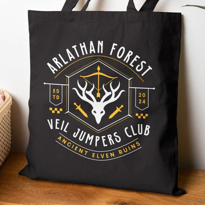 Veil Jumpers Club Emblem Canvas Tote Bag