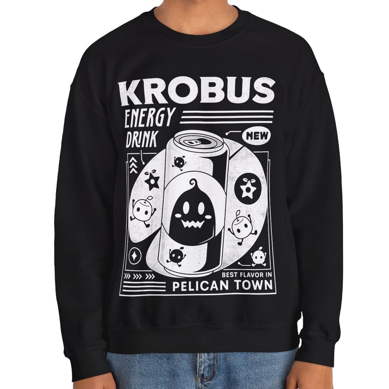 Krobus Energy Drink Grunge Unisex Crewneck Sweatshirt