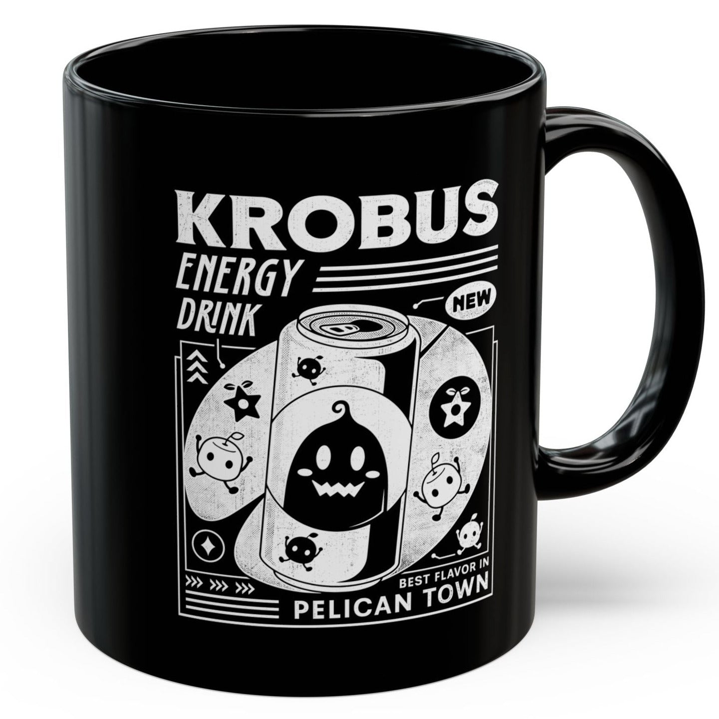 Krobus Energy Drink Grunge Black Mug