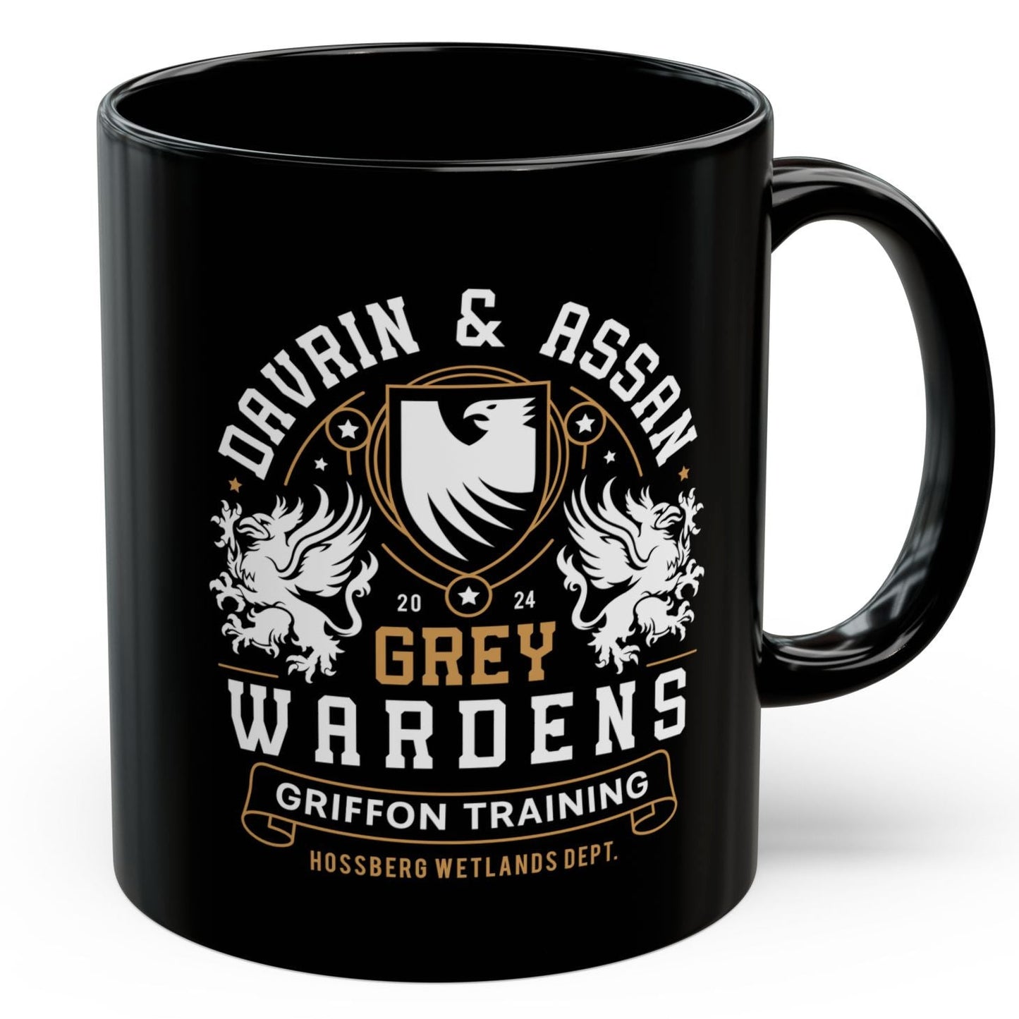 Davrin And Assan Emblem Black Mug