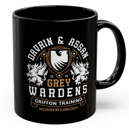 Davrin And Assan Emblem Black Mug