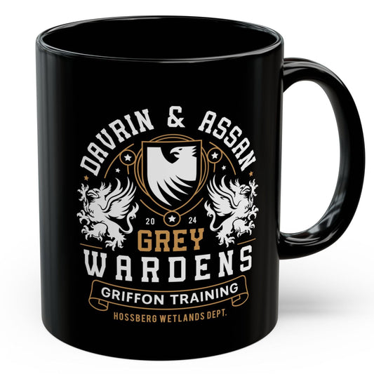 Davrin And Assan Emblem Black Mug