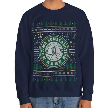 Majima Construction Ugly Sweater Crewneck Sweatshirt