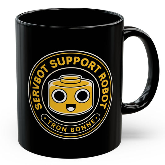 Servbot Vintage Crest Black Mug