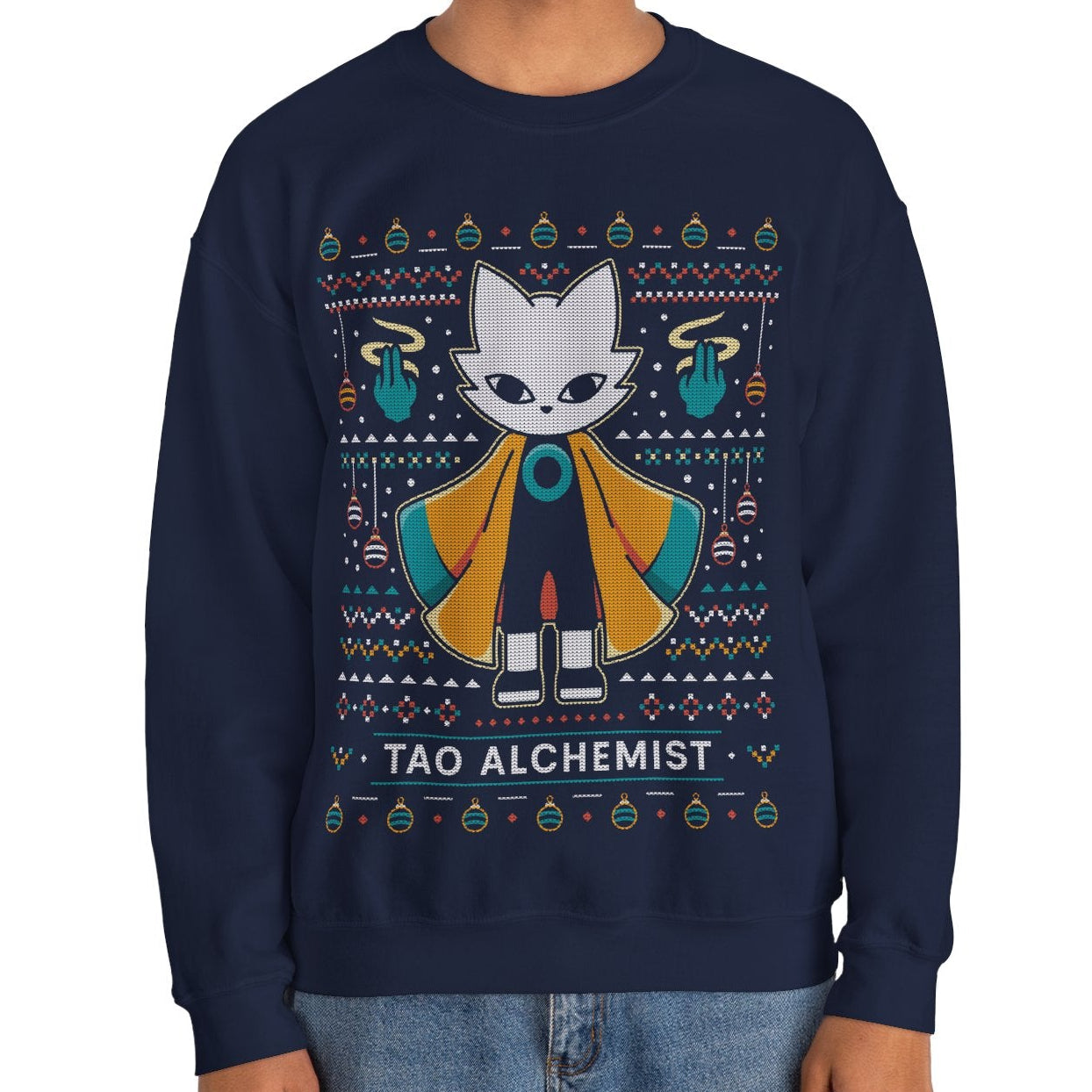 Mysterious Alchemist Ugly Sweater Crewneck Sweatshirt