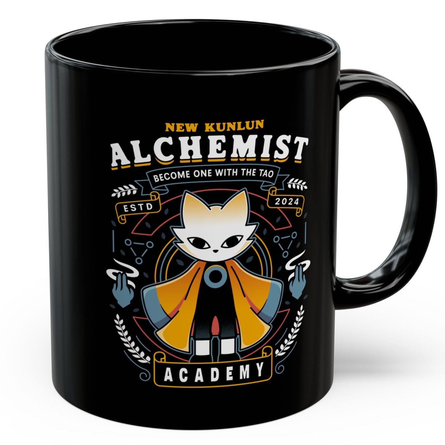 Alchemist Warrior Academy Black Mug