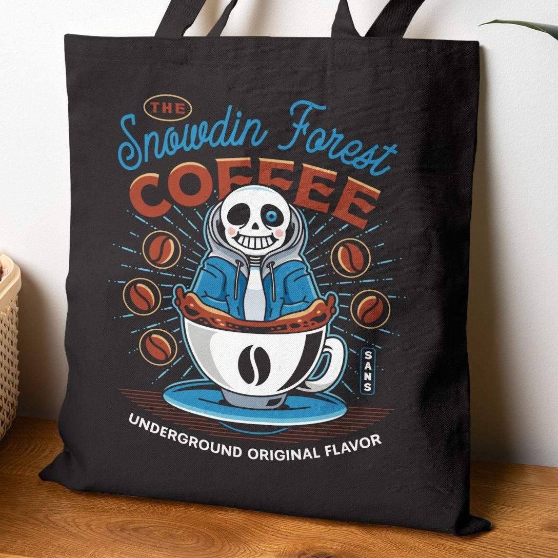 Snowdin Forest Coffee Emblem Tote Bag