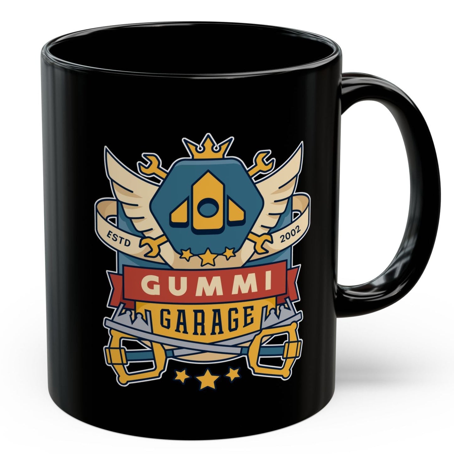 The Gummi Garage Emblem Black Mug