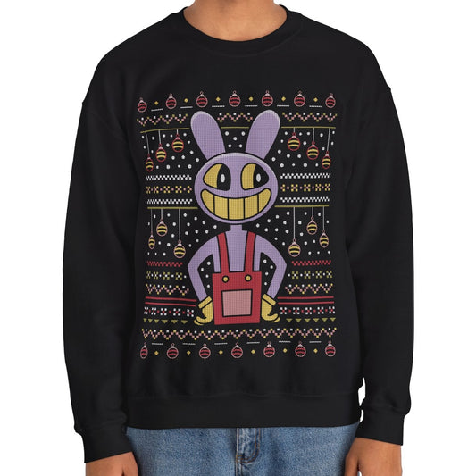 Jax Purple Rabbit Ugly Sweater Crewneck Sweatshirt