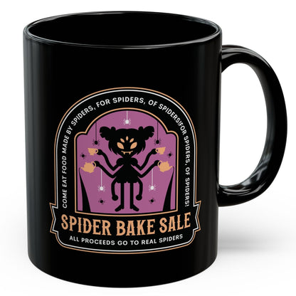 Spider Bake Sale Emblem Black Mug