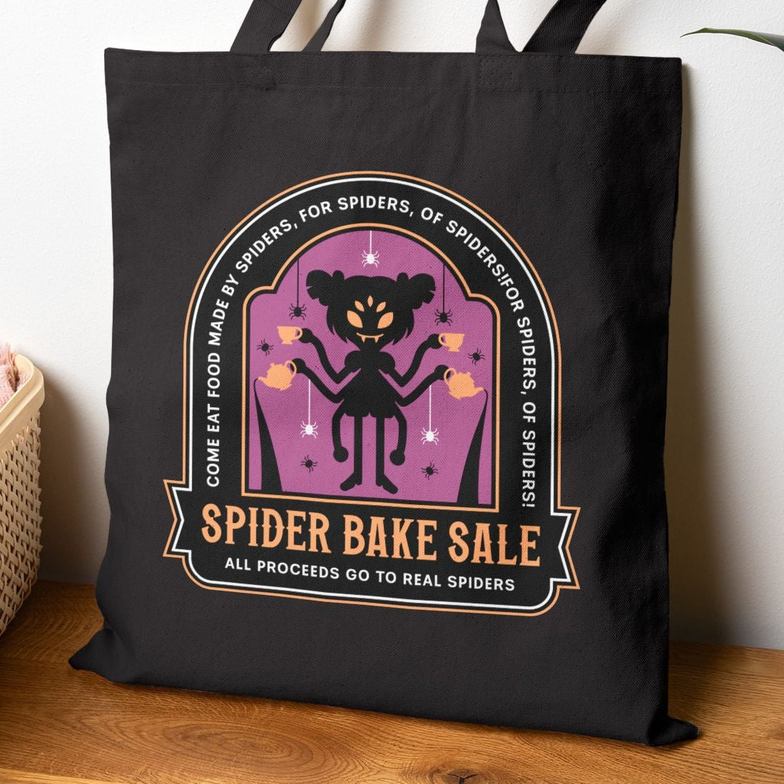 Spider Bake Sale Emblem Tote Bag