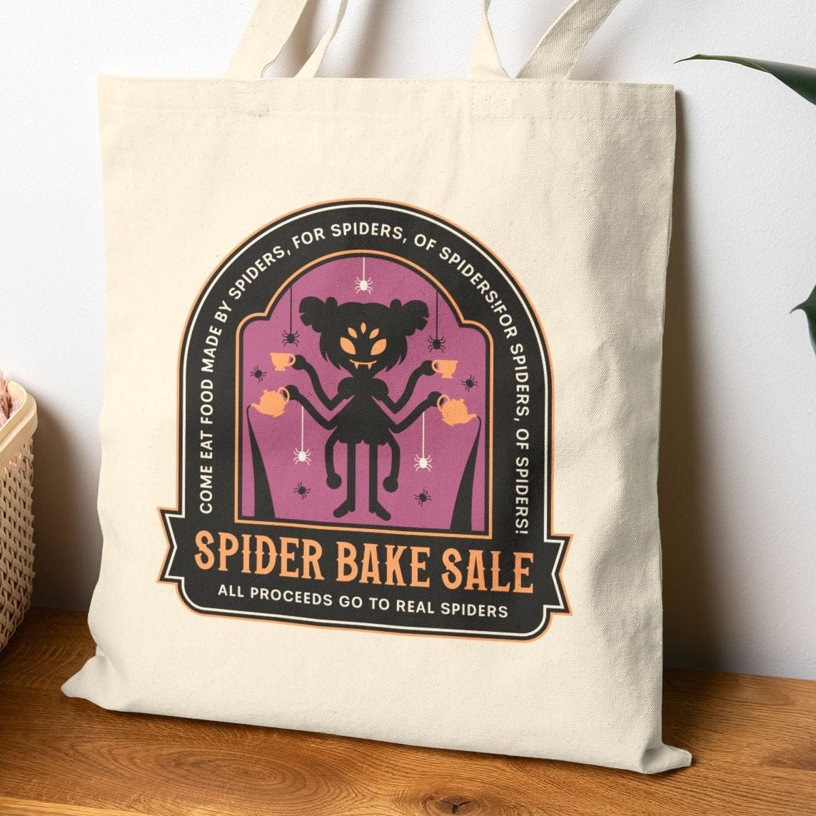 Spider Bake Sale Emblem Tote Bag