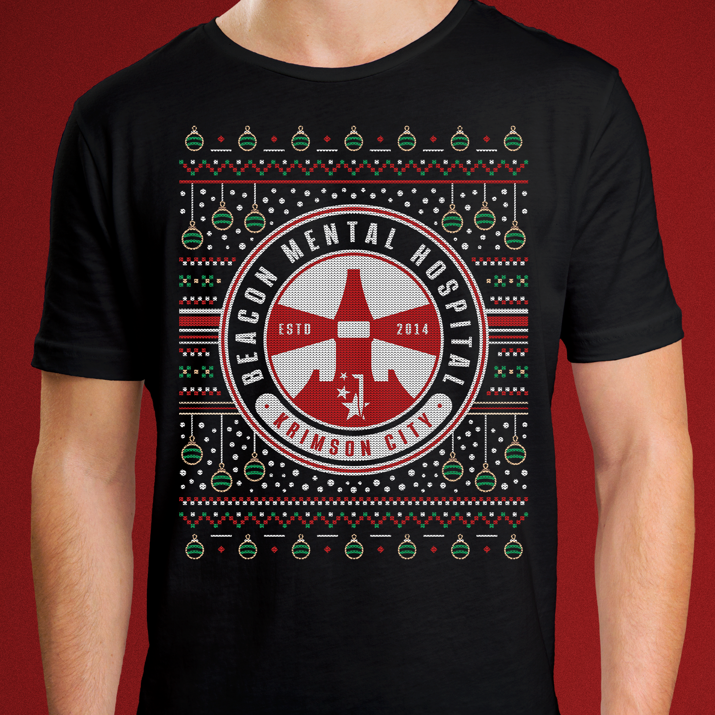 Beacon Mental Hospital Ugly Sweater Unisex T-Shirt
