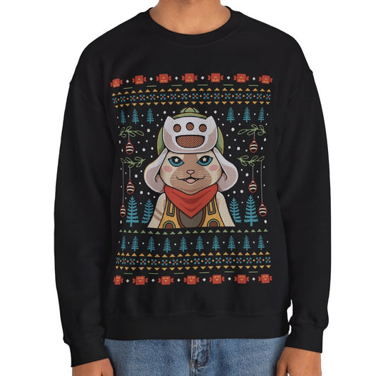 Felyne Palico Ugly Sweater Crewneck Sweatshirt