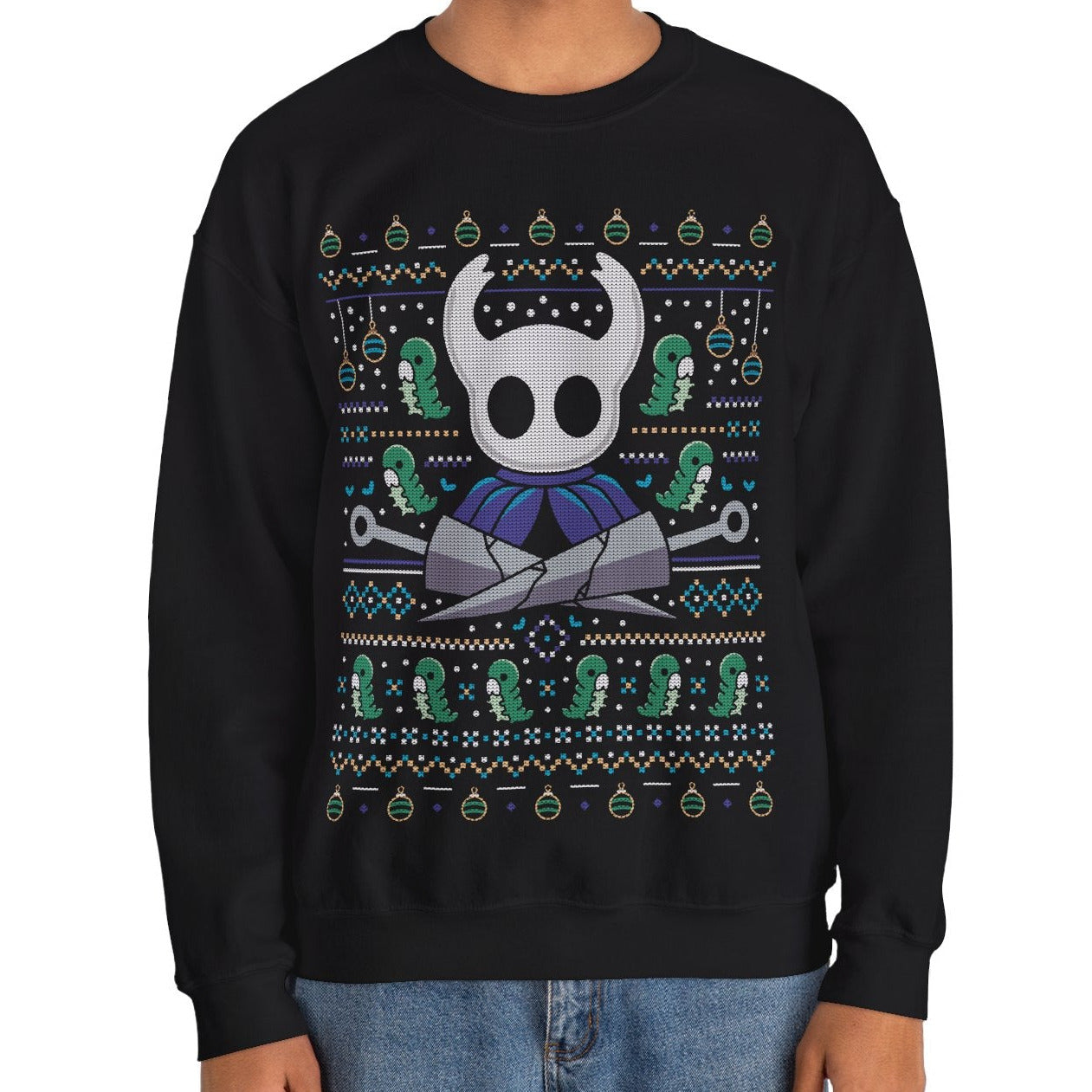 Hallownest Grubs Ugly Sweater Crewneck Sweatshirt