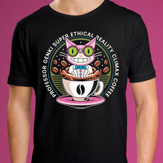 Steelport Cat Coffee Emblem Unisex T-Shirt