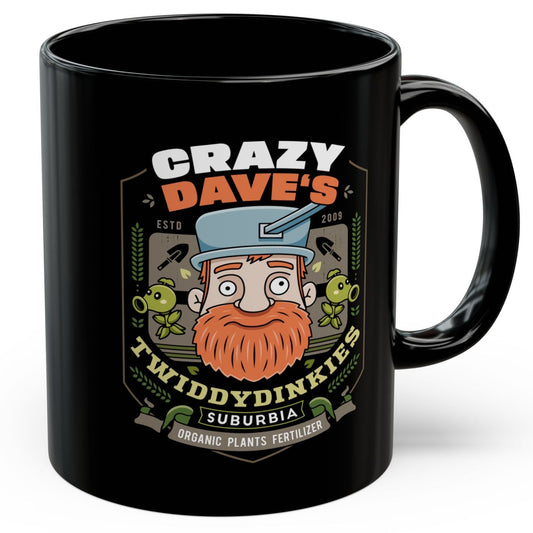 Crazy Dave Fertilizer Vintage Black Mug