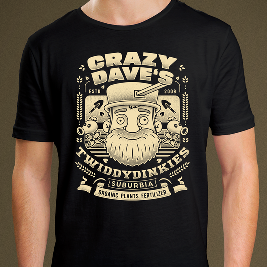 Crazy Dave Emblem Grunge Unisex T-Shirt