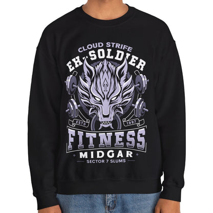 Strife Midgar Fitness Emblem Crewneck Sweatshirt