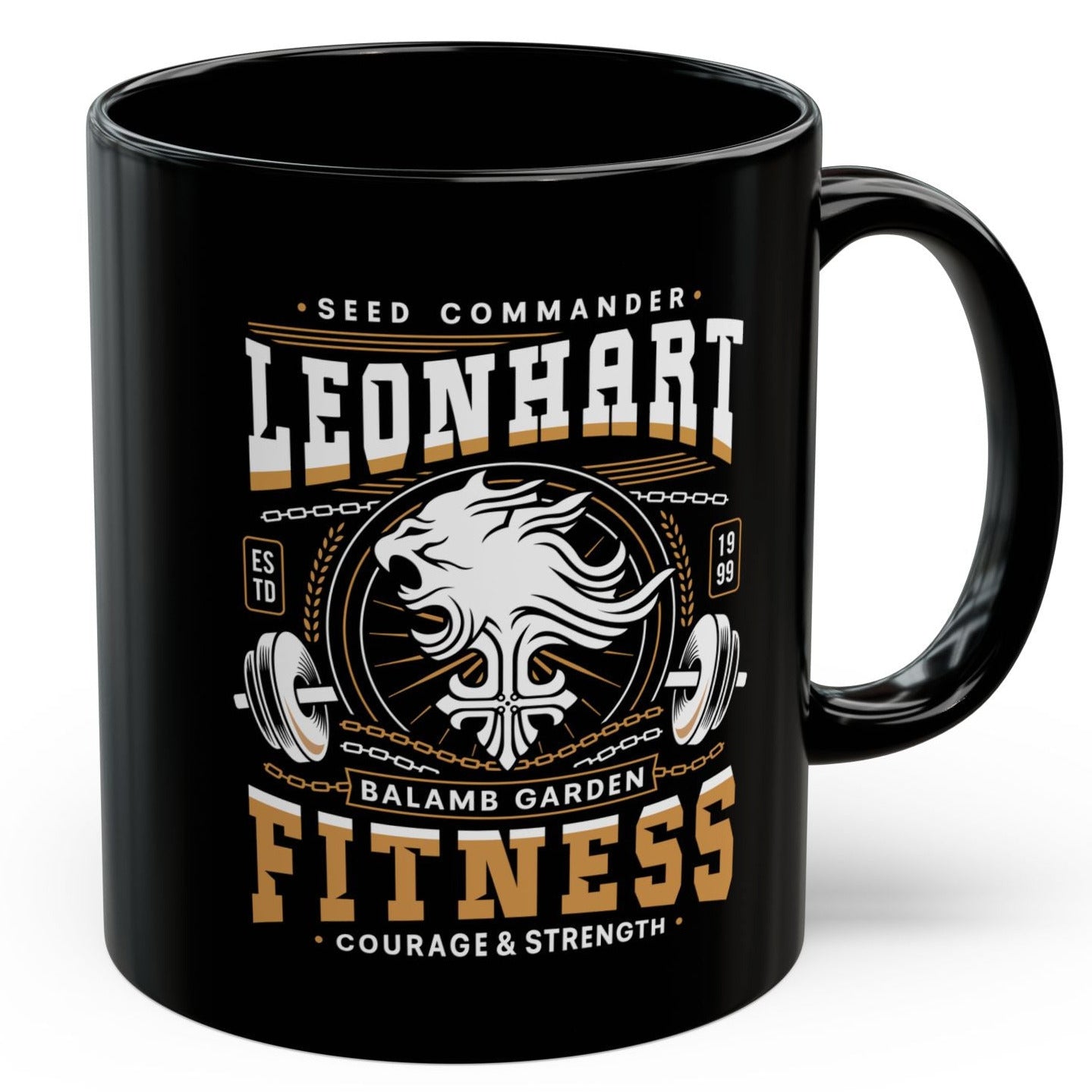 Squall Seed Fitness Emblem Black Mug