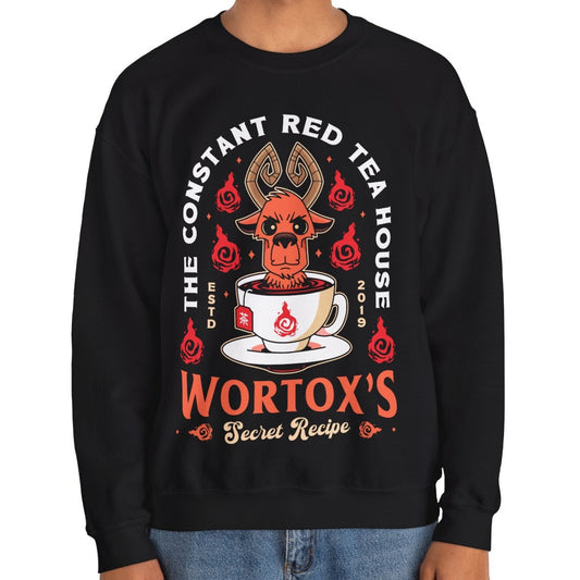 Wortox Red Tea Emblem Crewneck Sweatshirt