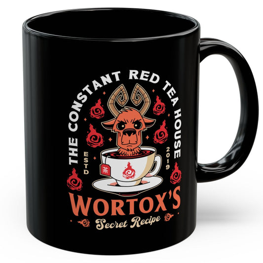 Wortox Red Tea Emblem Black Mug