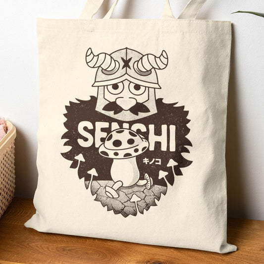 Dwarf And Mushroom Vintage Tote Bag