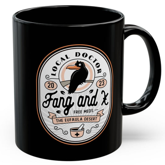 Fang and X Clinic Crest Black Mug