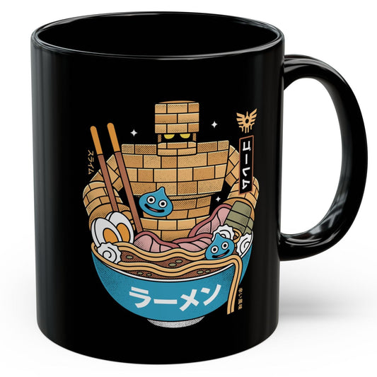 Erdrea Monsters Ramen Grunge Black Mug
