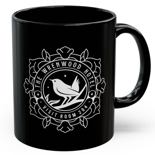 Wrenwood Hotel Emblem Black Mug
