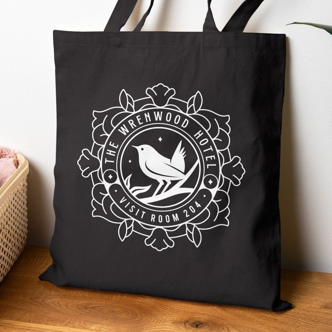 Wrenwood Hotel Emblem Tote Bag