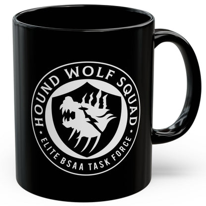 Hound Wolf Squad Crest Black Mug