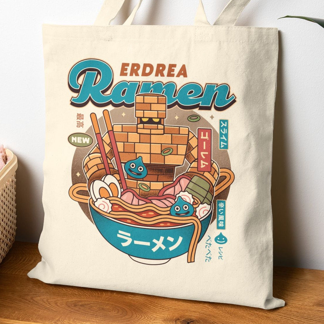 Erdrea Monsters Ramen Vintage Tote Bag