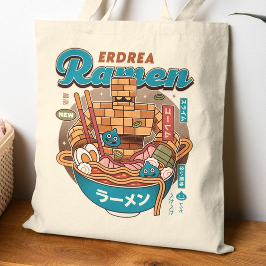 Erdrea Monsters Ramen Vintage Tote Bag