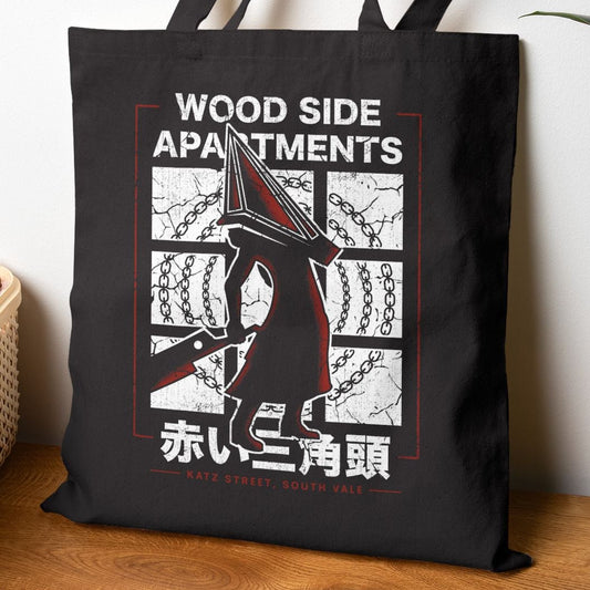 Wood Side Apartments Monster Tote Bag