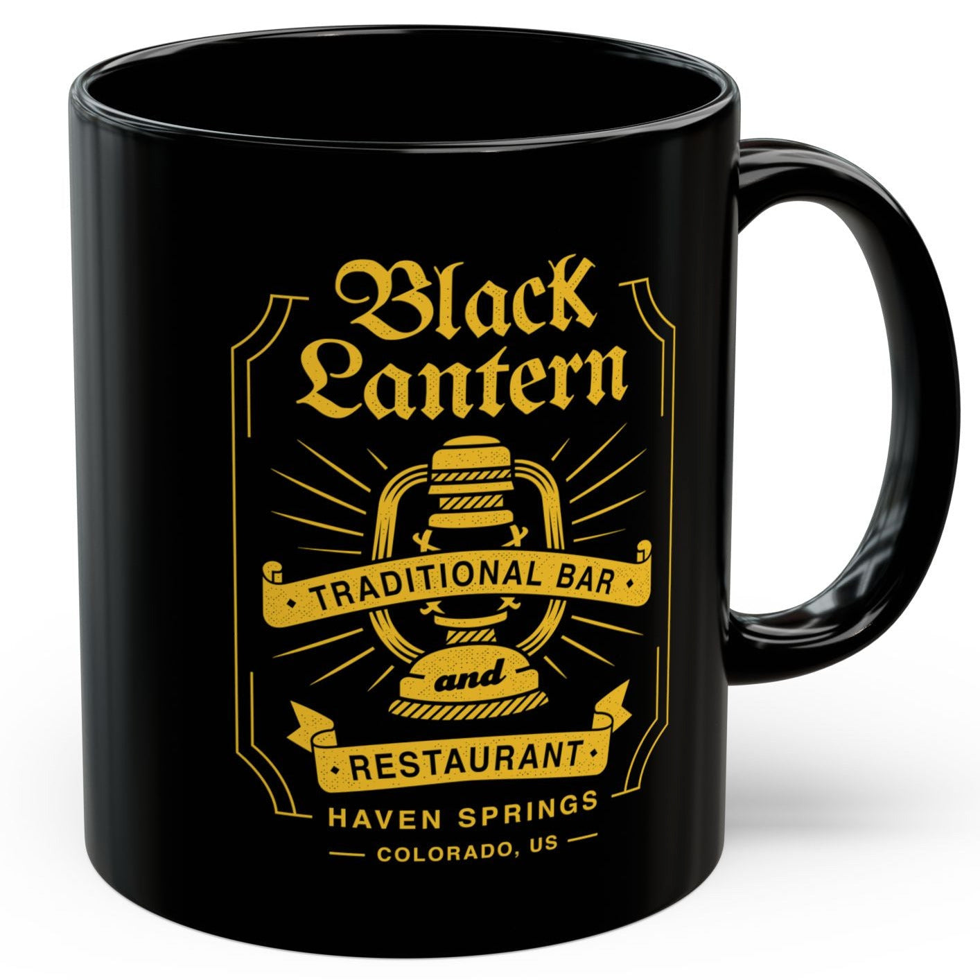 The Black Lantern Emblem Black Mug