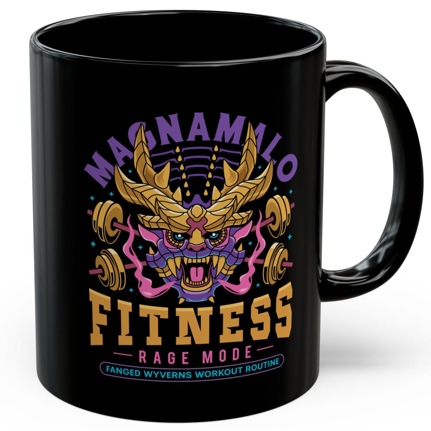 Magnamalo Fitness Emblem Black Mug