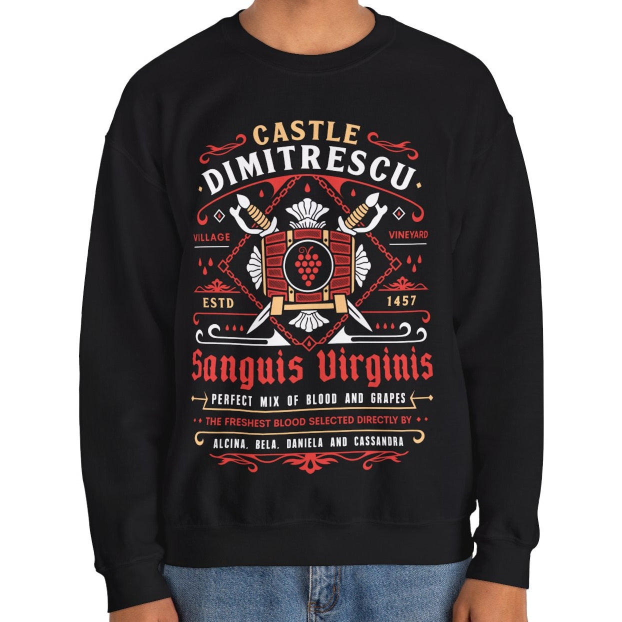 Castle Dimitrescu Vineyard Crest Crewneck Sweatshirt