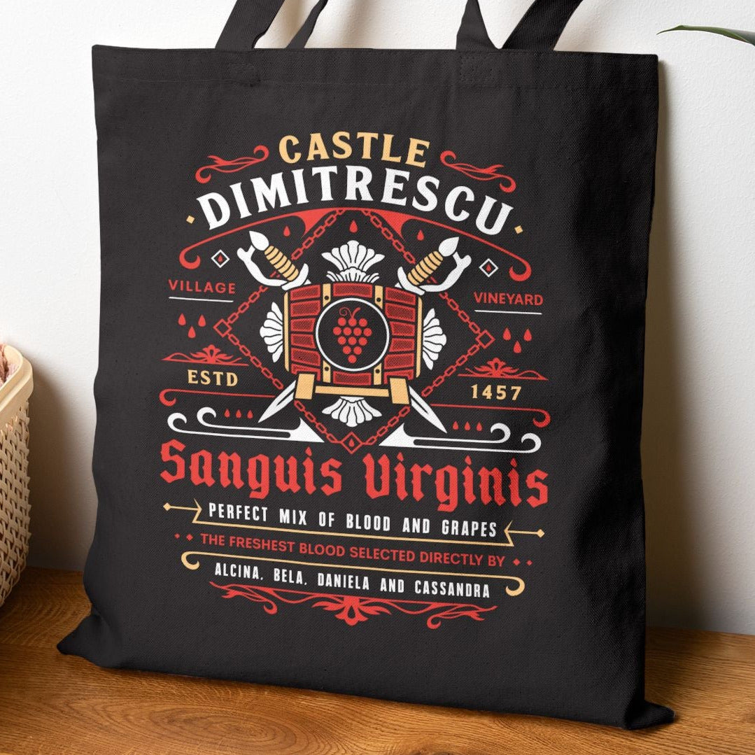 Castle Dimitrescu Vineyard Crest Tote Bag