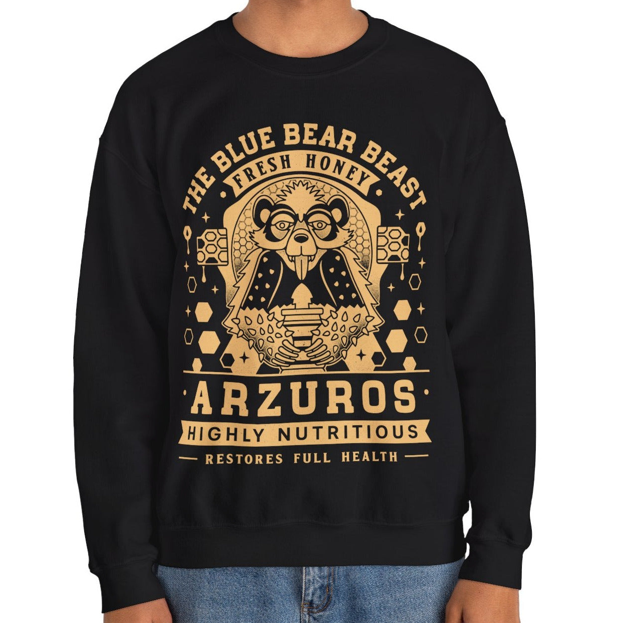 Arzuros Honey Vintage Crest Crewneck Sweatshirt