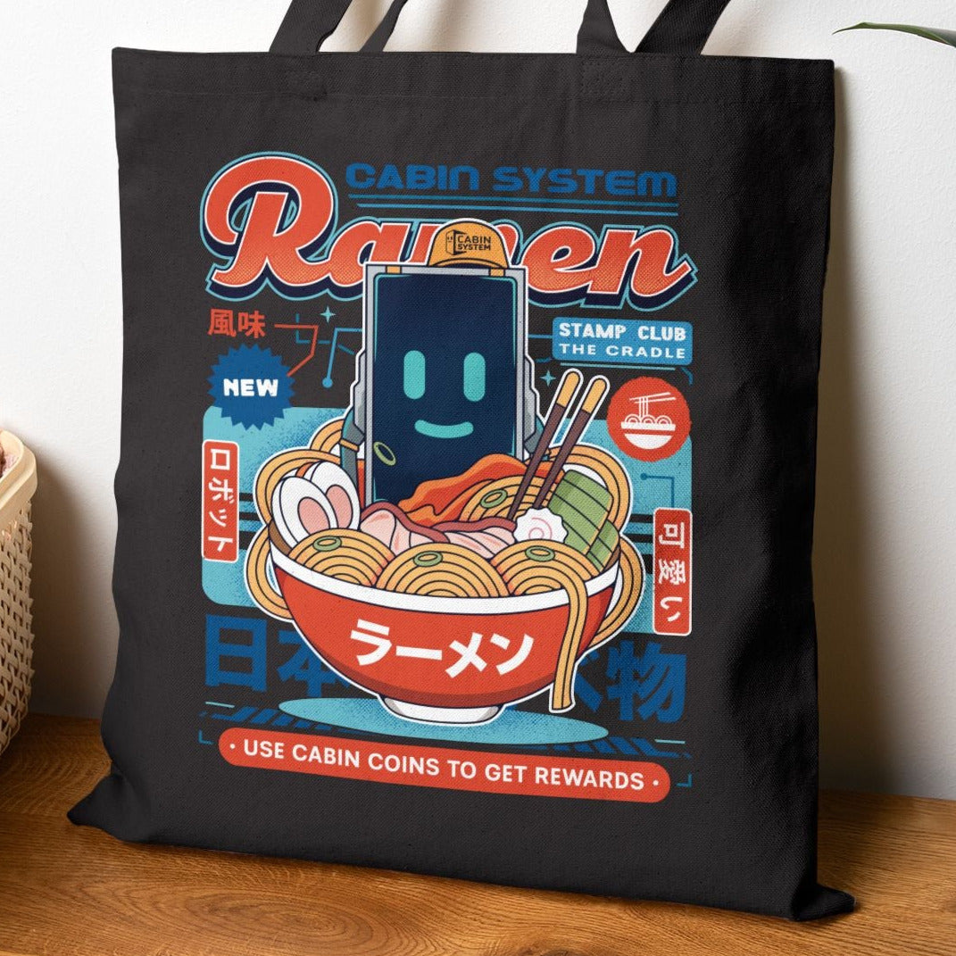 Cabin Coins Ramen Vintage Tote Bag