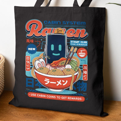 Cabin Coins Ramen Vintage Tote Bag